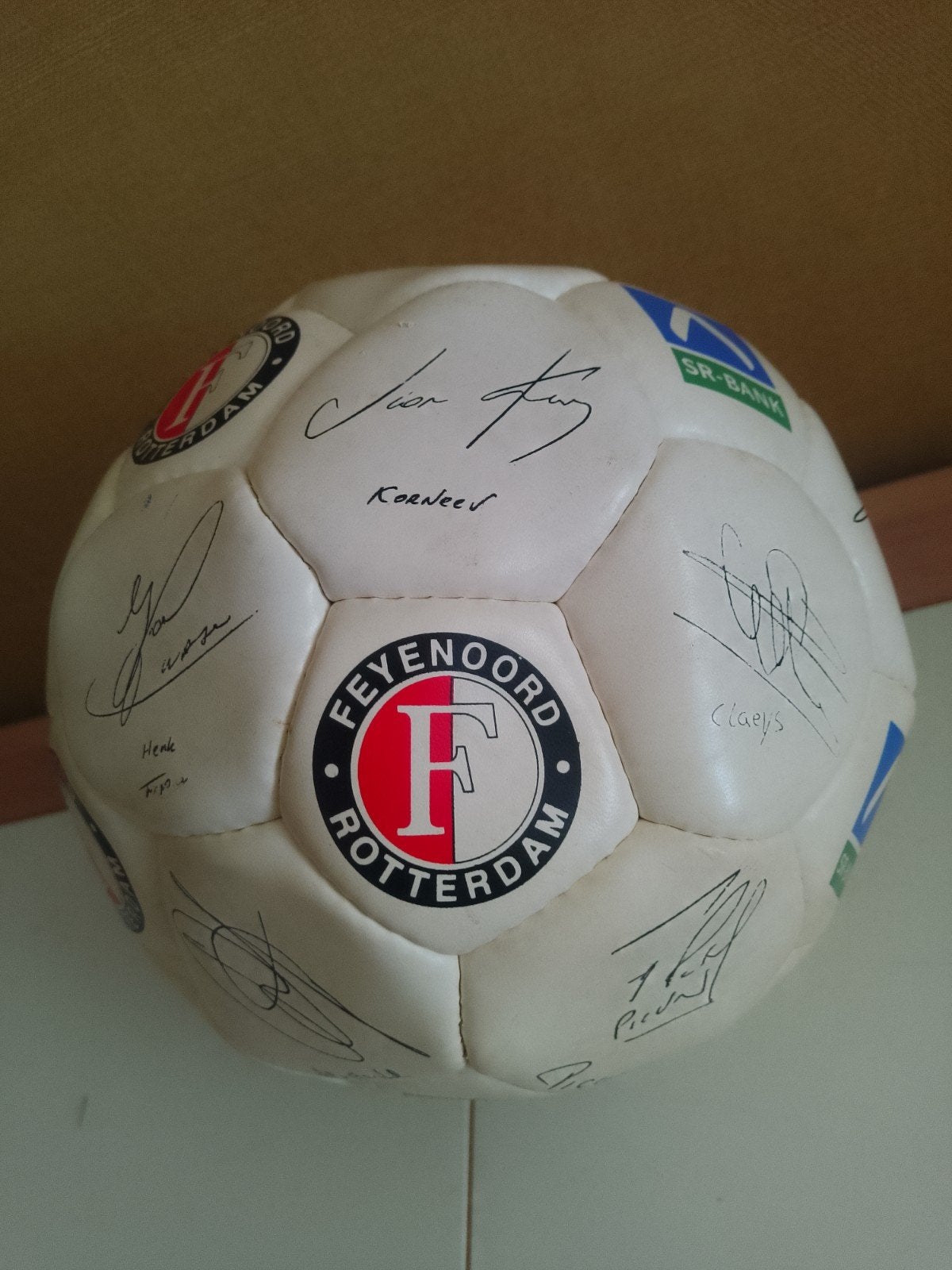 Feyenoord SR Bank voetbal gesigneerd, Ophalen, Nieuw, Bal
