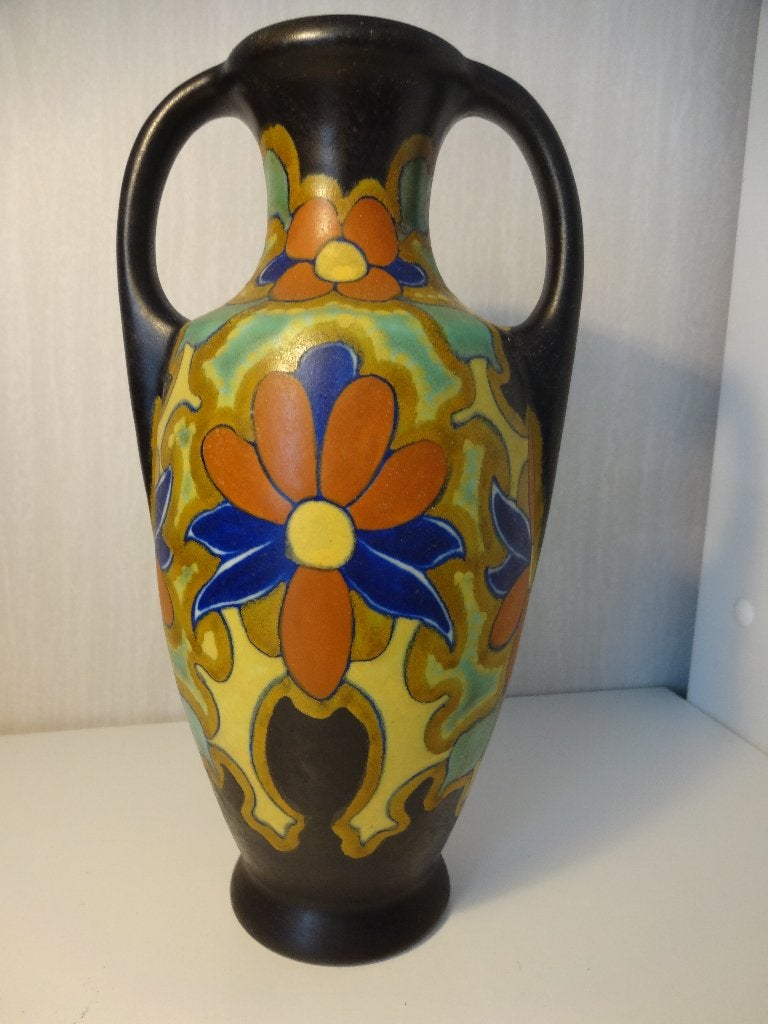 Regina Gouda vaas,  model Bochara. 26 cm., Ophalen of Verzenden