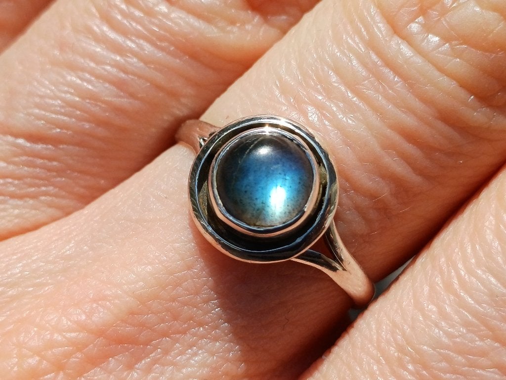 Vanoli 925 zilveren ring met labradoriet maat 15,75 - 16,25, Daiva1973@hotmail.com, Vanoli, Overige kleuren, Amsterdam