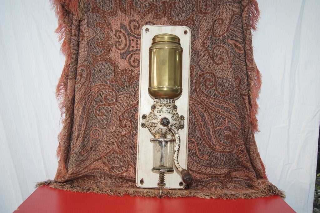 Antieke Arcade Crystal wandkoffiemolen, Ophalen of Verzenden