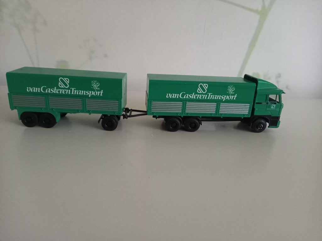 Daf 3300 bakwagen met aanhanger van Casteren, Ophalen of Verzenden, Zo goed als nieuw, Bus of Vrachtwagen, Lion Toys