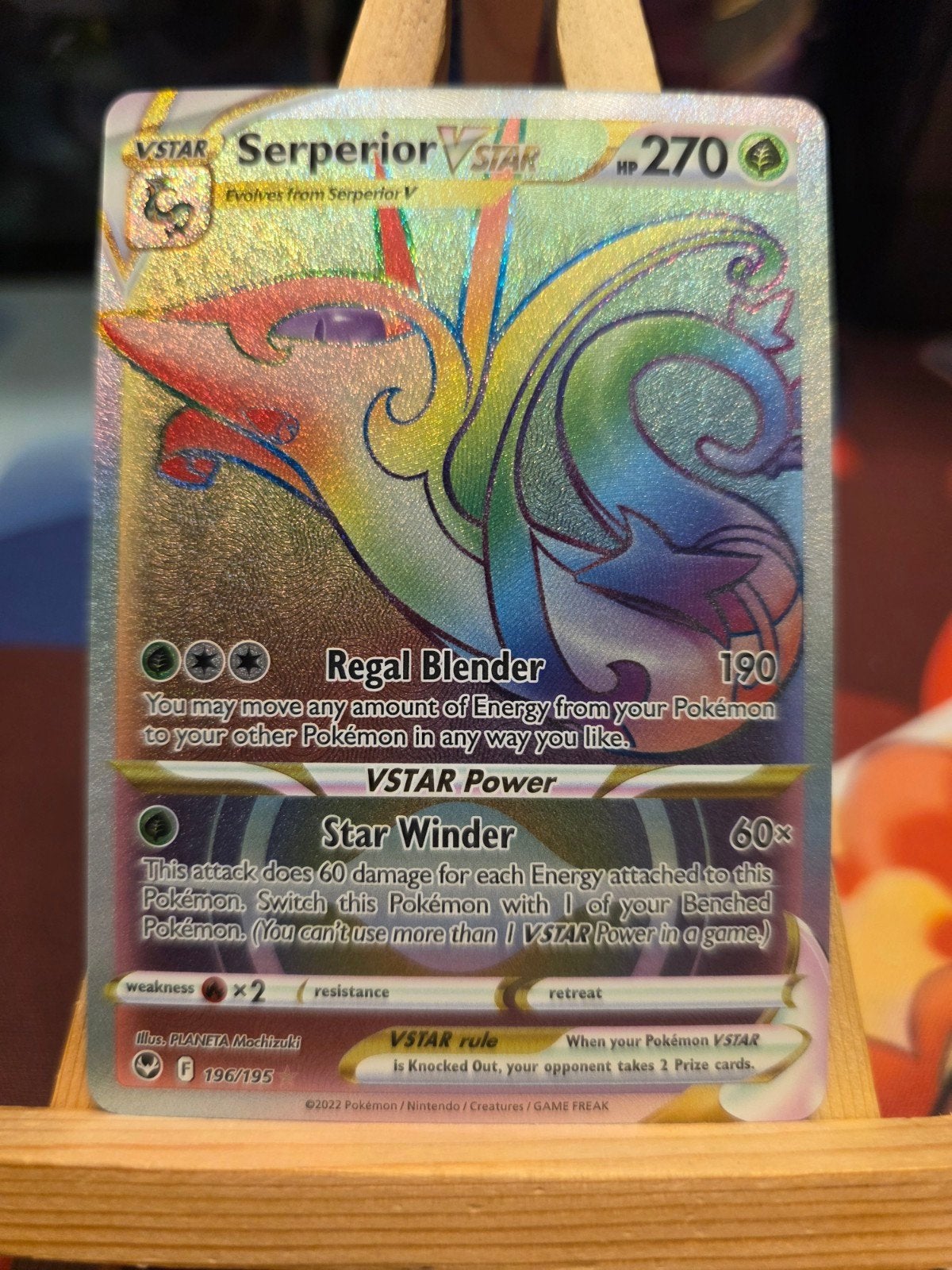 Pokemon Silver Tempest Serperior VStar 196/195, Verzenden, Nieuw, Losse kaart, Foil
