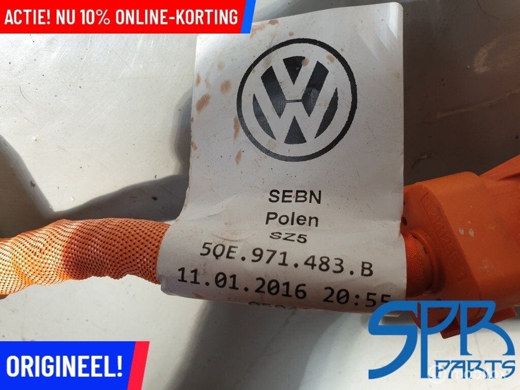 HOOGVOLTKABEL VOOR LADER KABEL Oplaadkabel E-Golf 5QE971483B, Auto-onderdelen, Gebruikt, Volkswagen, Ophalen of Verzenden, Volkswagen