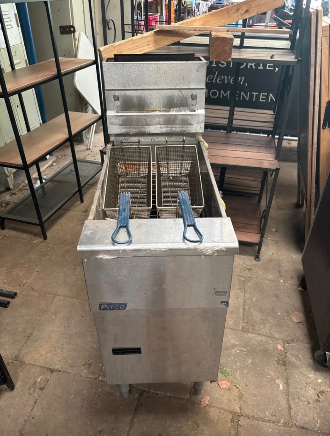 Professionele Pitco horeca friteuse – RVS – dubbele mand, 4 liter of meer, Ophalen of Verzenden
