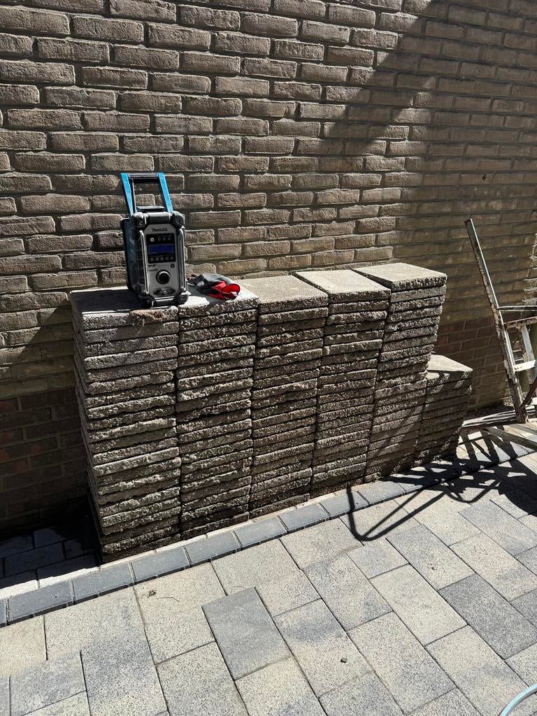 Gebruikte betontegels voor tuin of pad 30x30cm, Tuin en Terras, Tegels en Klinkers, Ophalen, Gebruikt, 10 m² of meer, Beton