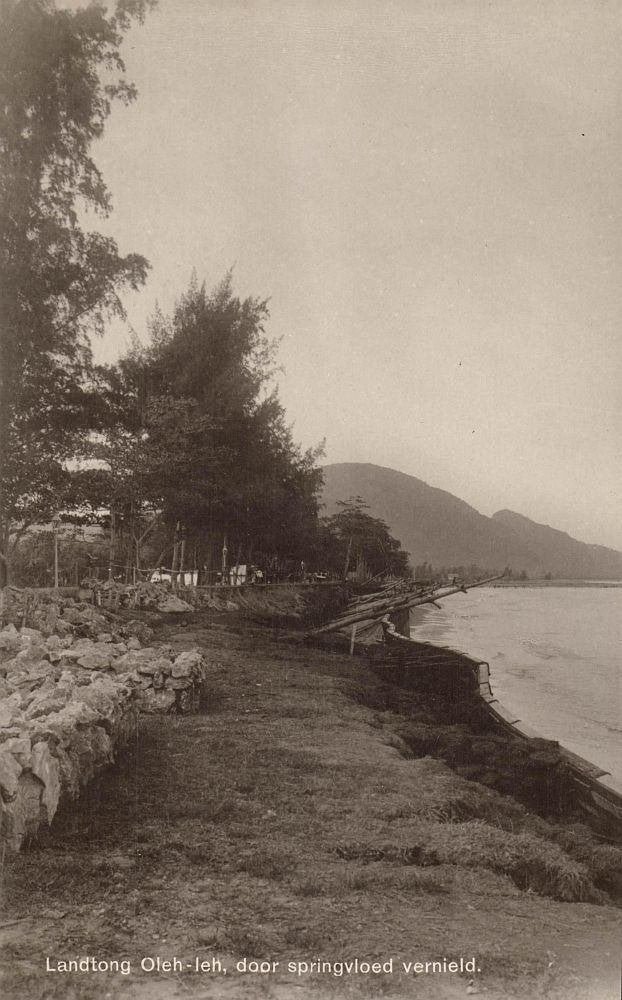 indonesie Indie, Sumatra, Landtong Oleh-Leh na Springvloed, Ophalen of Verzenden, Voor 1920, Ongelopen, Buiten Europa