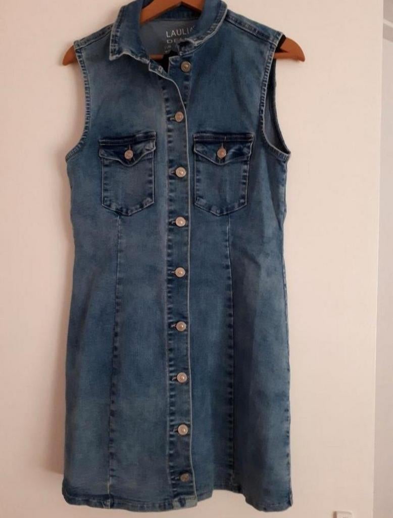 SpijkerJurk S/M, Ophalen of Verzenden, Zo goed als nieuw, Blauw