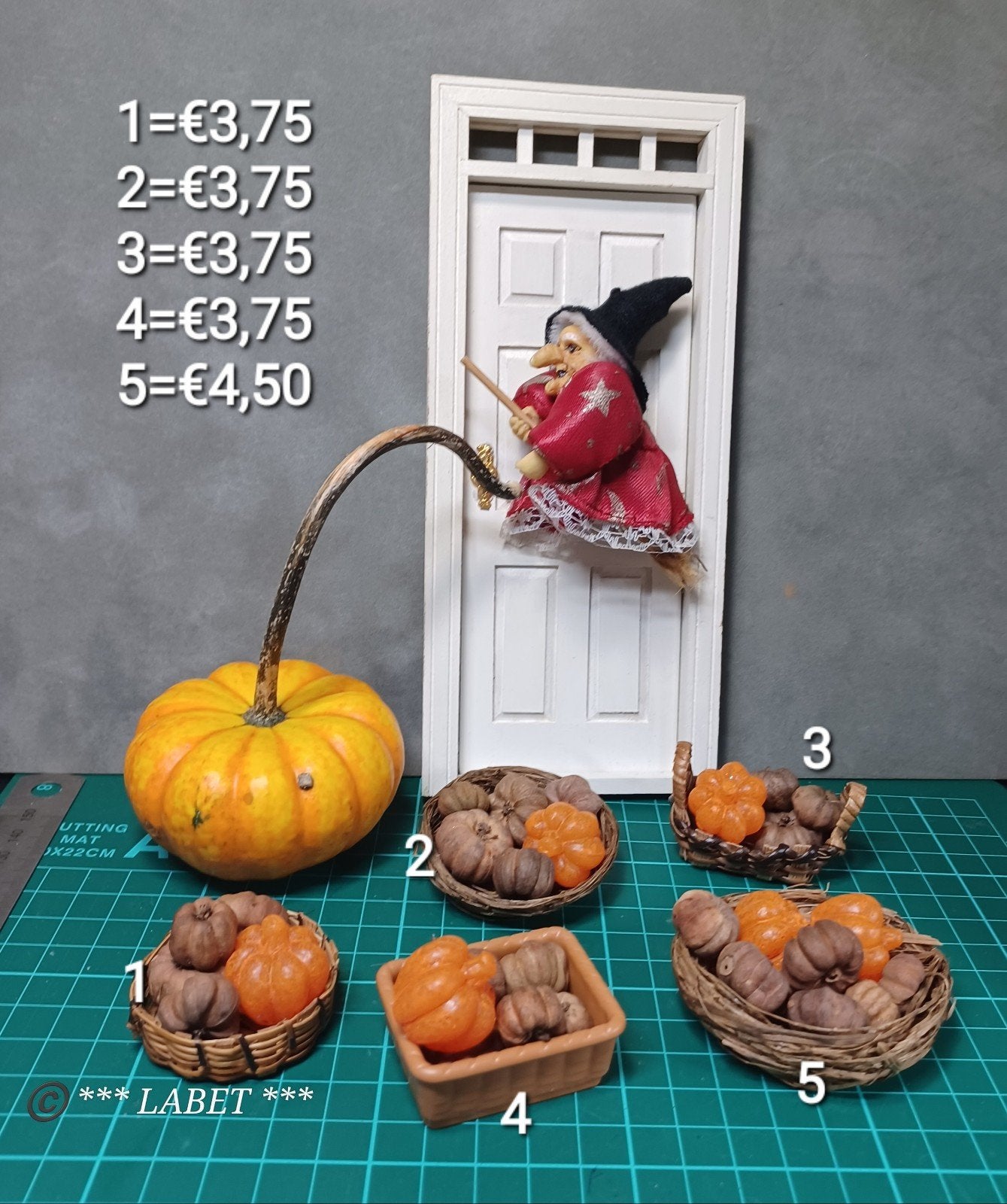 Pompoentjes met mandje, Ophalen of Verzenden