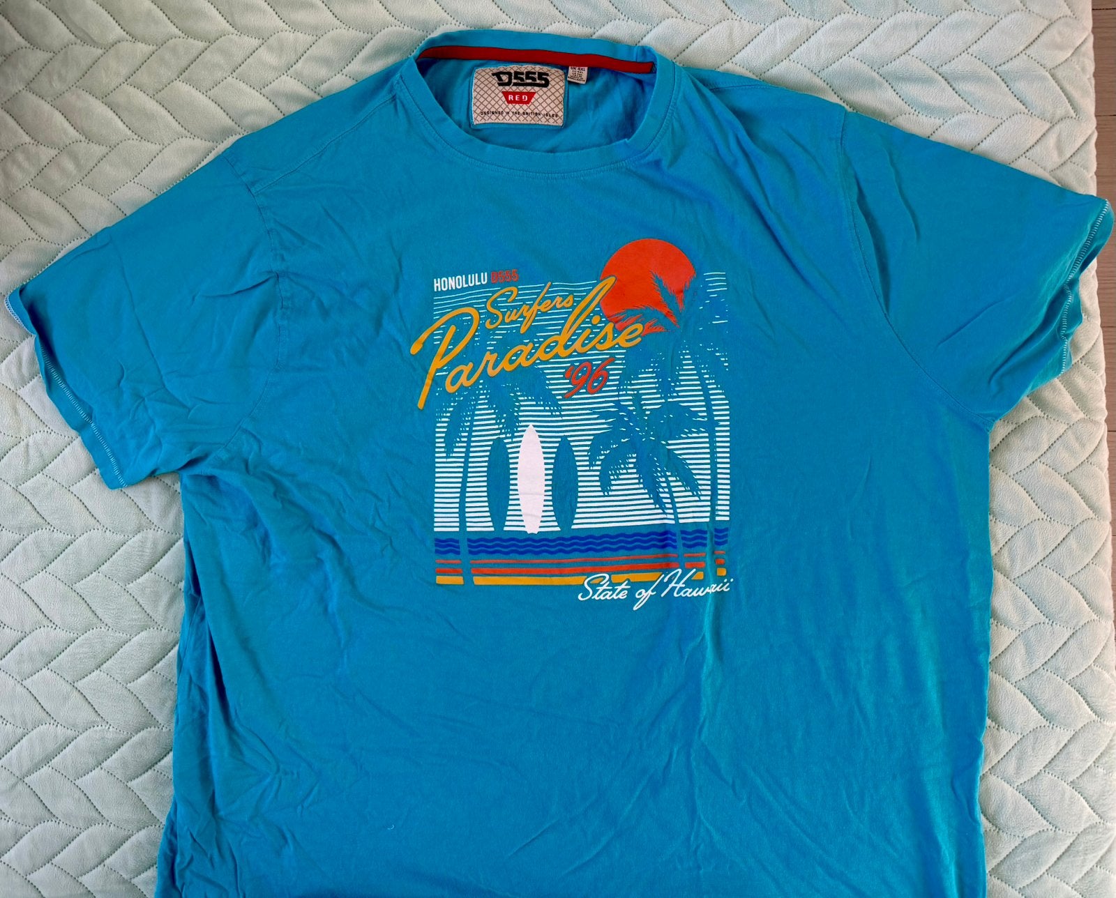 D555 t-shirt surfers paradise blauw 4XL nieuw, Ophalen of Verzenden, Nieuw, Overige maten, Blauw