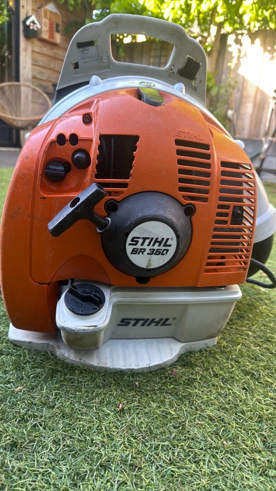 Stihl BR 350 Bladblazer - Krachtige Ruggedragen Benzine Blad, Ophalen, Gebruikt, Benzine, Ruggedragen