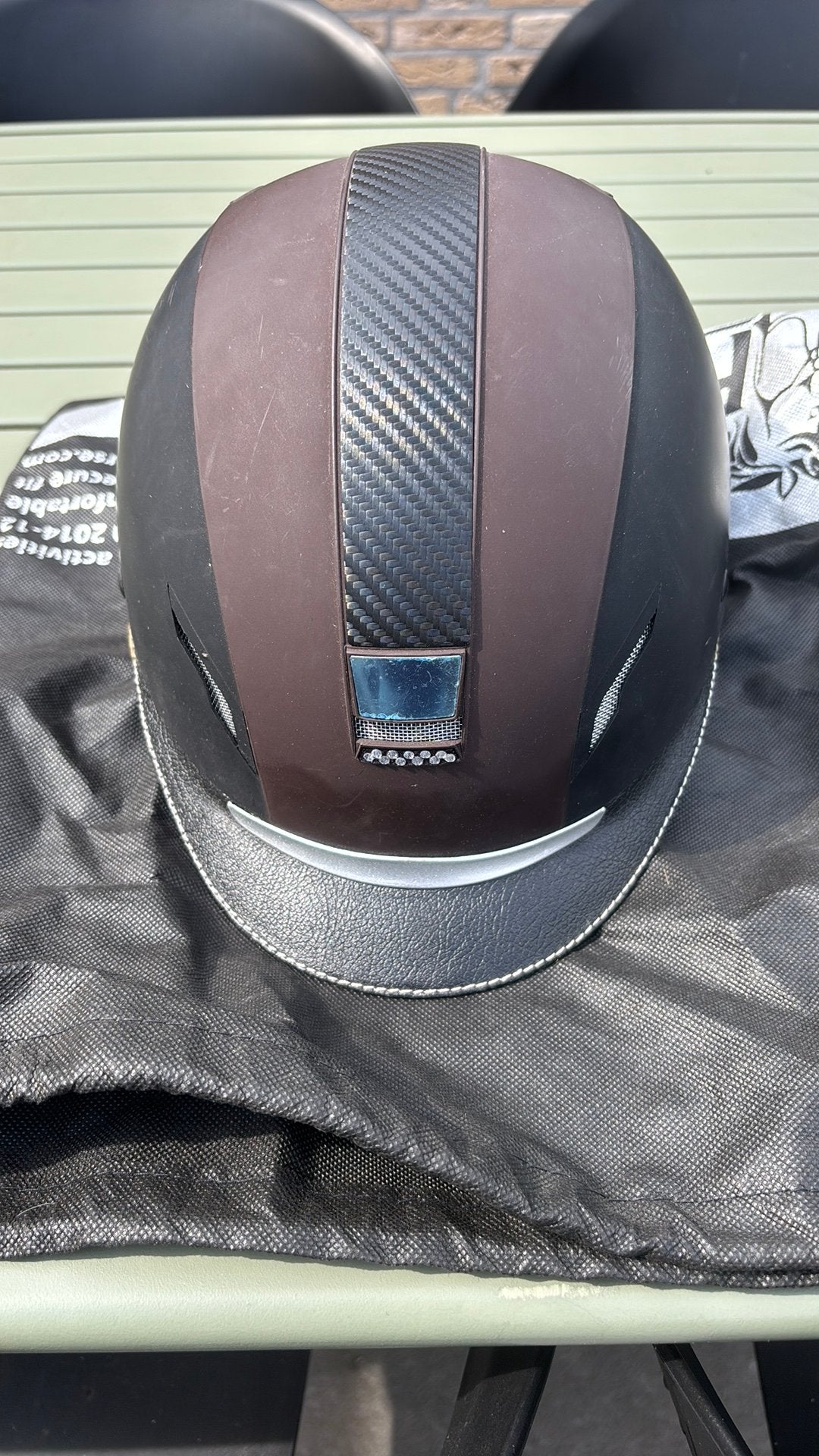 Cap Harrys Horse bruin/zaart maat s/m 52-56, Dieren en Toebehoren, Paardrijkleding, Ophalen of Verzenden, Zo goed als nieuw