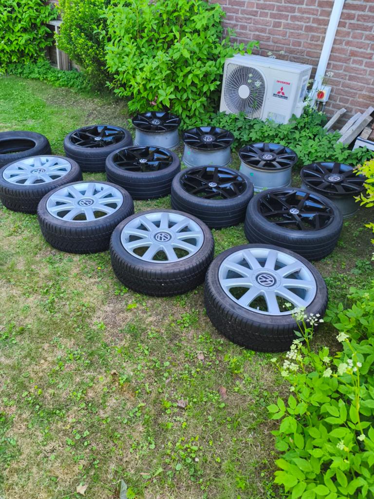 Diverse VW Velgen en Banden - Zomer en Winter, Ophalen, 18 inch, Zomerbanden, Velg(en)