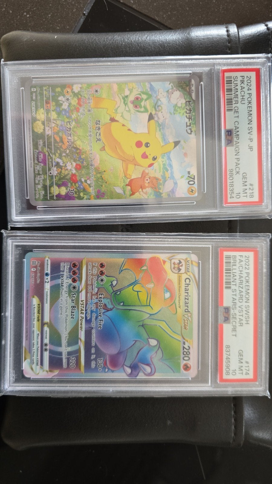 Charizard Rainbow VSTAR & Pikachu Summer Get Campaign PSA 10, Ophalen of Verzenden