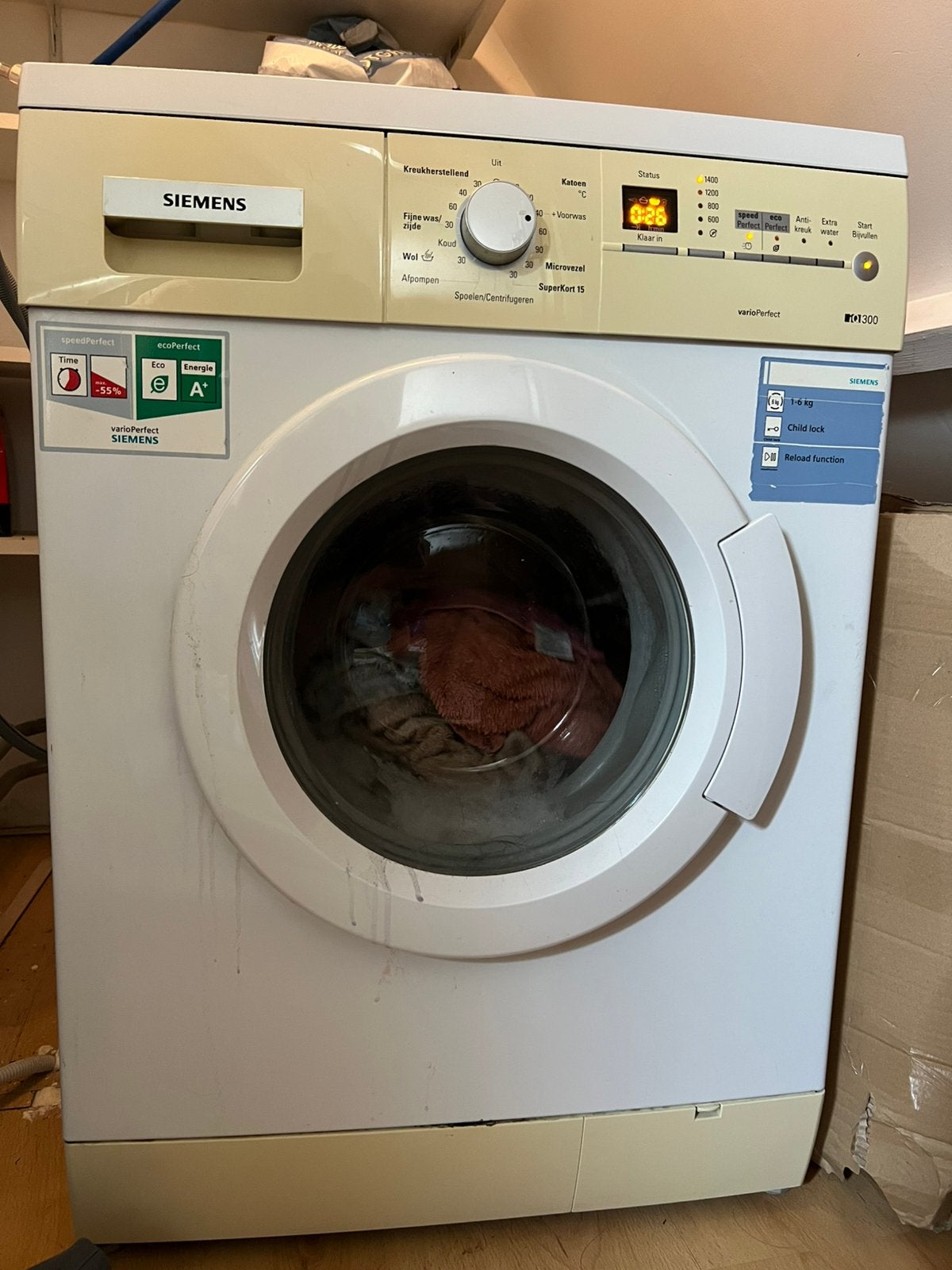 Goedwerkende Siemens wasmachine, Ophalen, Gebruikt, Handwasprogramma, Voorlader