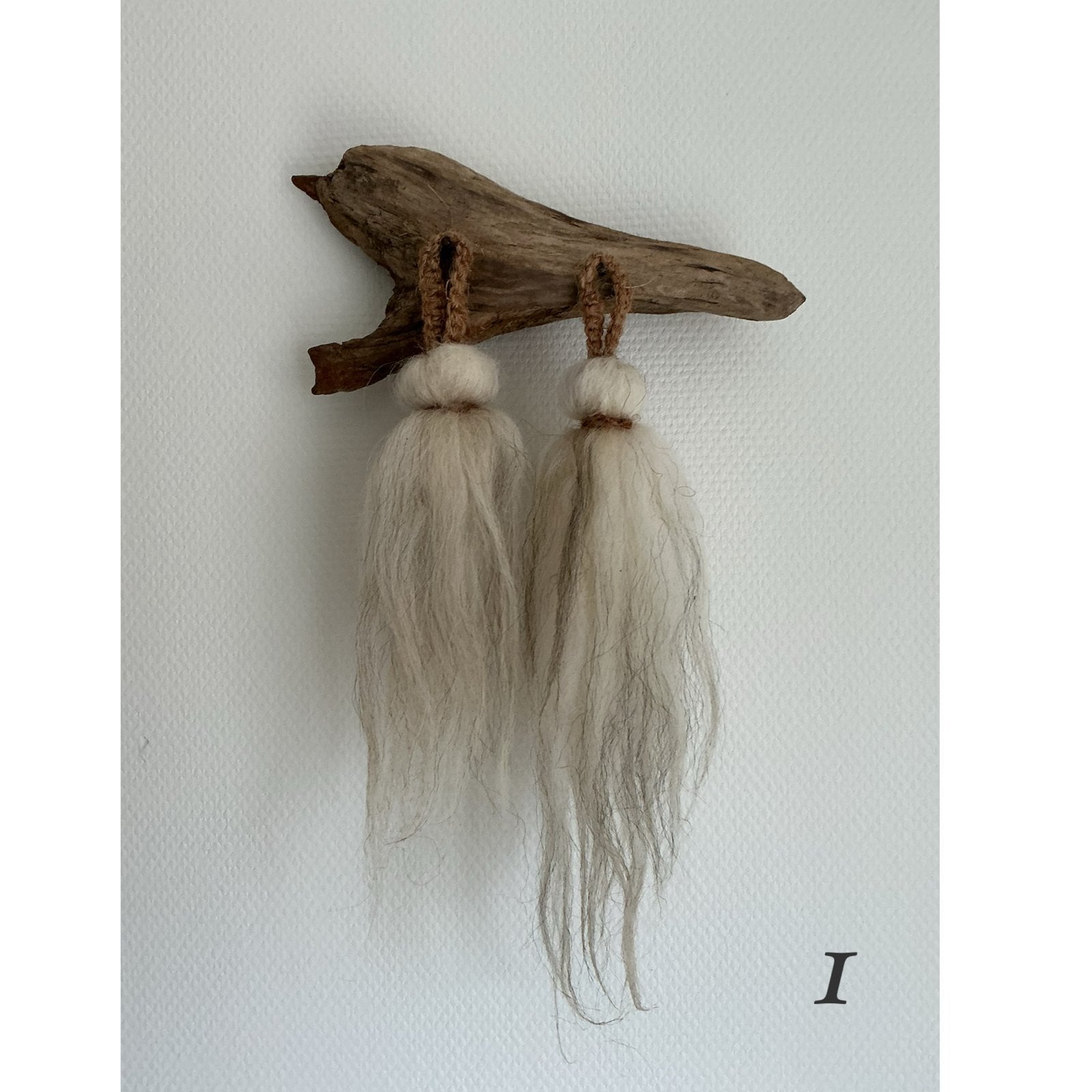 Wanddecoratie van drijfhout en wol, Hout, Beige, Nieuw, Ophalen of Verzenden