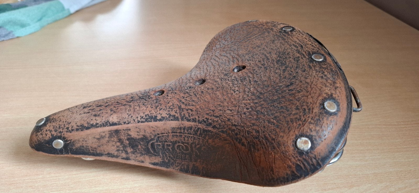 Brooks Leren Zadel met Veren - Klassiek Comfort, Fietsen en Brommers, Fietsonderdelen, Toerfiets, Gebruikt, Leer, Ophalen of Verzenden