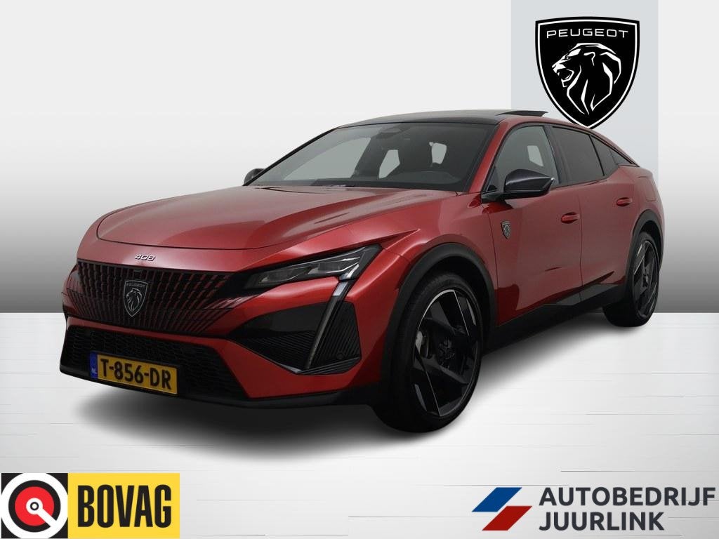Peugeot 408 1.6 HYbrid GT 225Pk 360.Camera/Ad.Cruise/Open-Da, Auto's, Dealer onderhouden, Euro 6, 4 cilinders, Alcantara