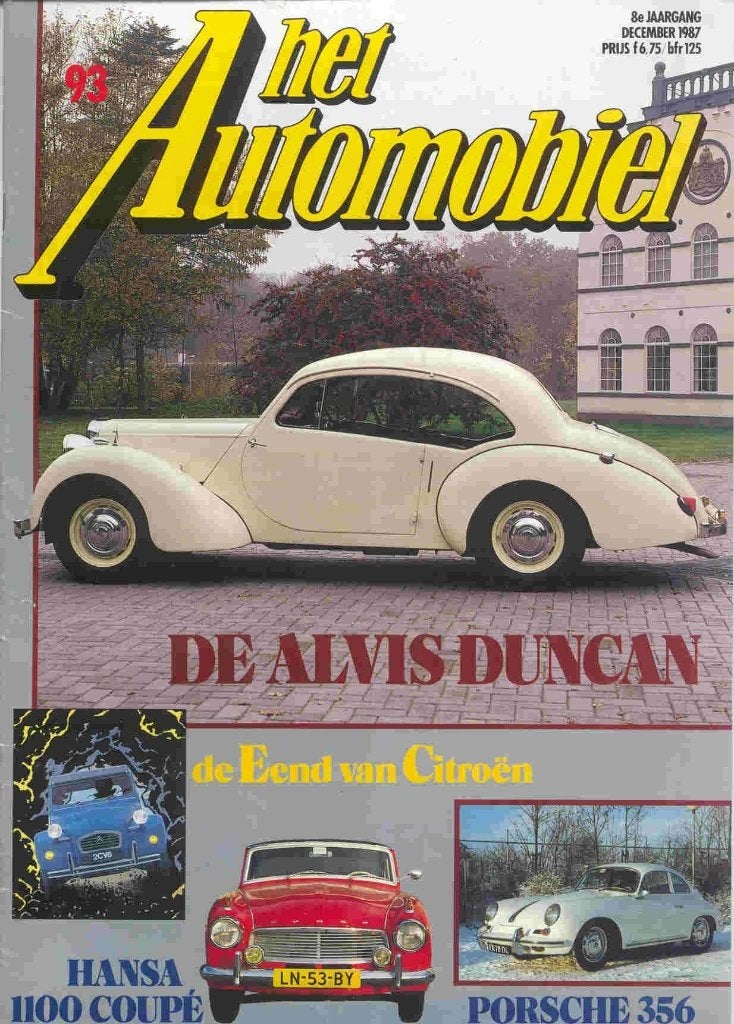Het Automobiel 93 1987 Alvis, 50j Citroën 2CV, Hansa 1100, Ophalen of Verzenden, Nieuw, Citroën