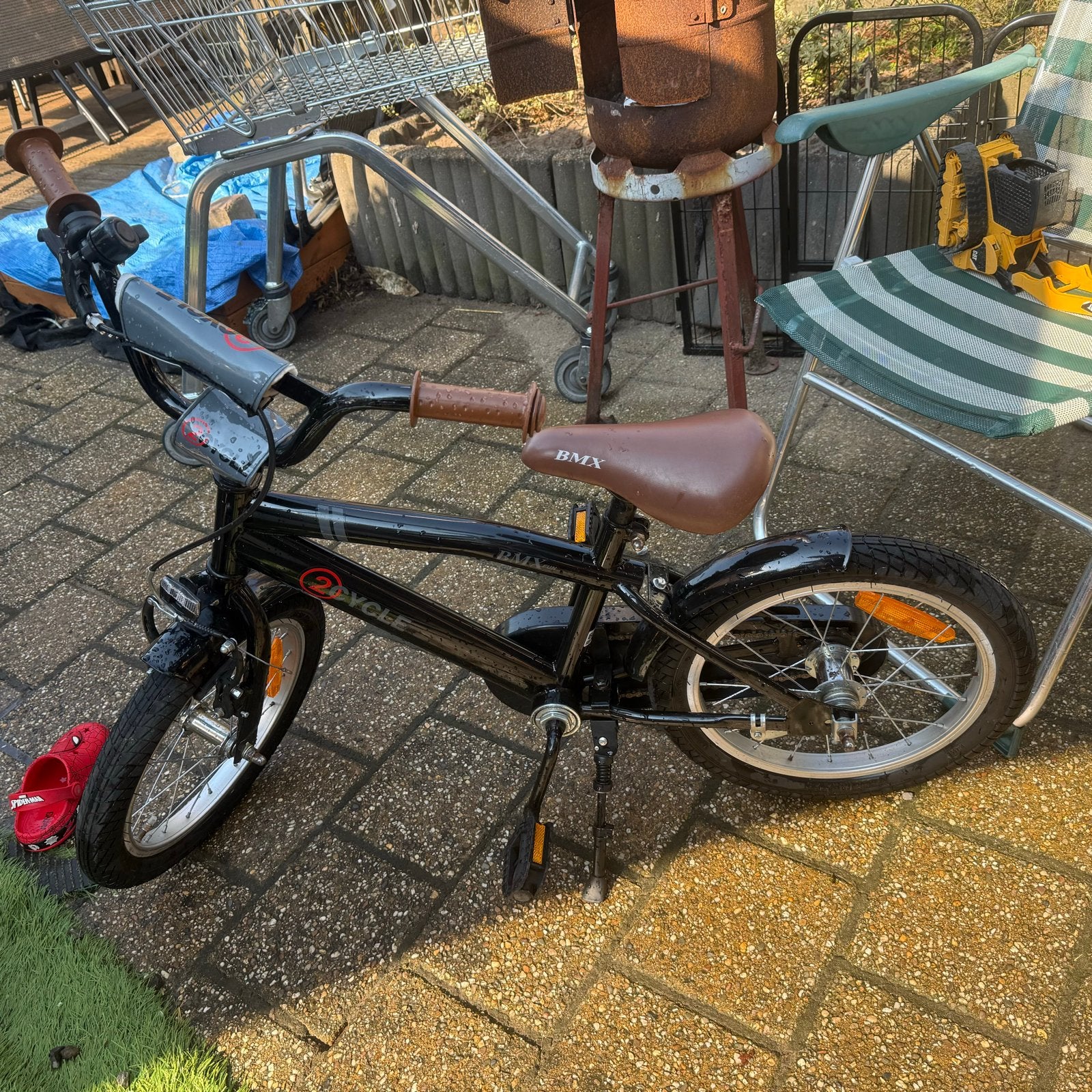 Jongensfiets 16 inch - Zwart, 49 tot 53 cm, Ophalen, Gebruikt, Overige merken