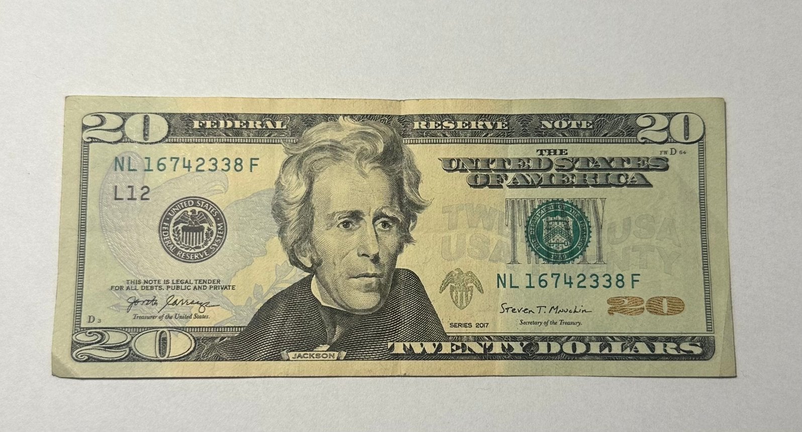 USA 20 Dollar Biljet, Ophalen of Verzenden, Noord-Amerika, Los biljet