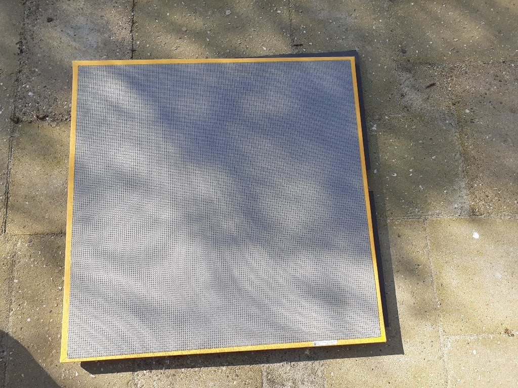 200 Traditionele Judomatten (1x1 meter), 4 cm dik, Geel, Ophalen, Gebruikt, Maat XS of kleiner, Vechtsportmateriaal
