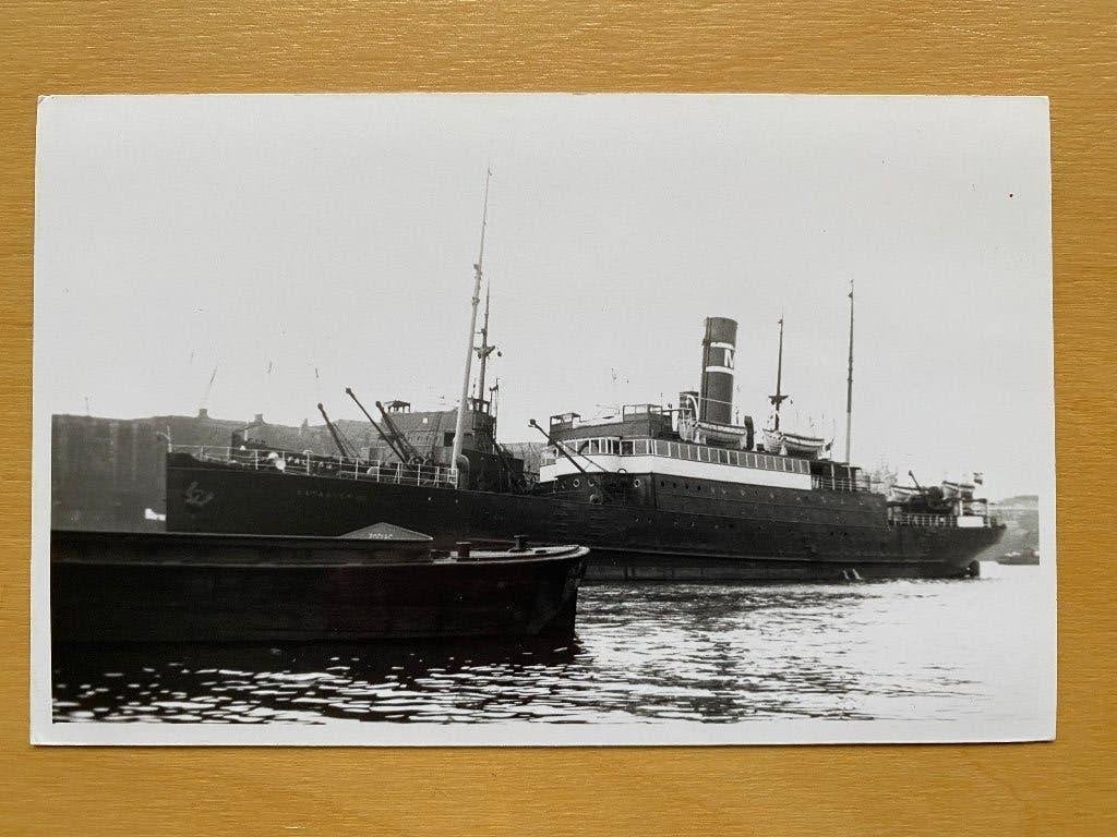 foto ss Batavier II(I) 1897-1939 Wm Müller & Co scheepvaart, Ophalen of Verzenden, Zo goed als nieuw, Motorboot, Kaart, Foto of Prent