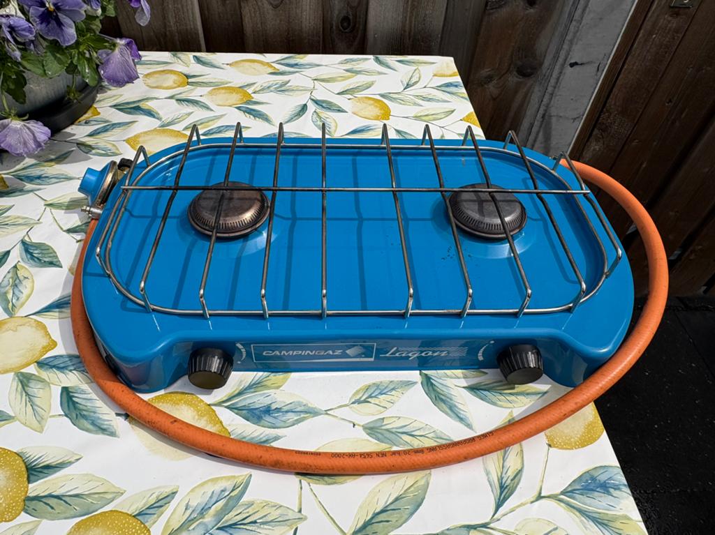 Campingaz Lagon 2-pits gasfornuis, Caravans en Kamperen, Kampeeraccessoires, Ophalen, Gebruikt