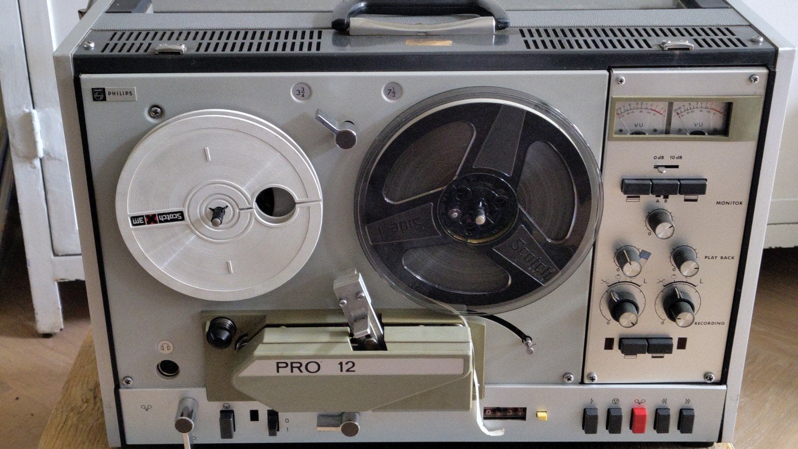 Philips PRO 12 Bandrecorder (1969), Ophalen, Bandrecorder, Met banden
