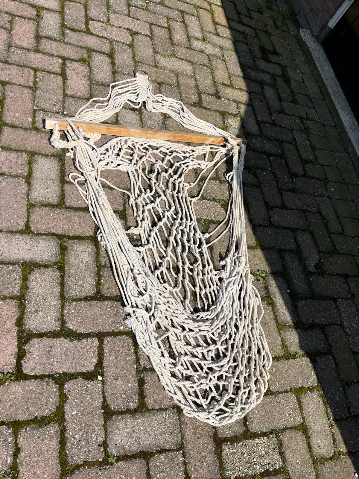 Comfortabele touwen hangstoel voor buiten, Ophalen of Verzenden, Zo goed als nieuw, Eenpersoons, Buiten