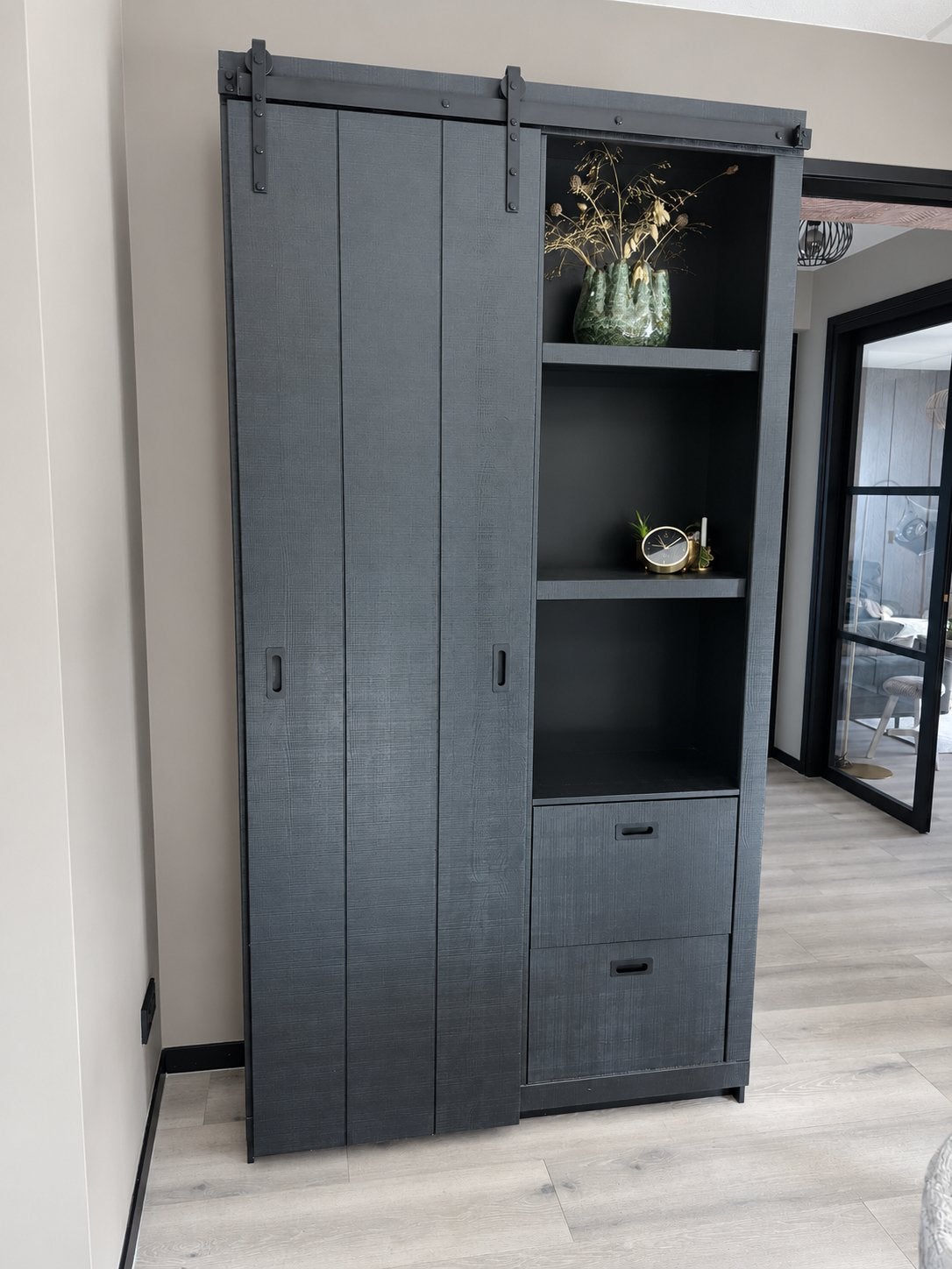Woood VT Wonen Slide Barn Kast - Zo goed als nieuw, Ophalen, 100 tot 150 cm, 200 cm of meer, Zo goed als nieuw