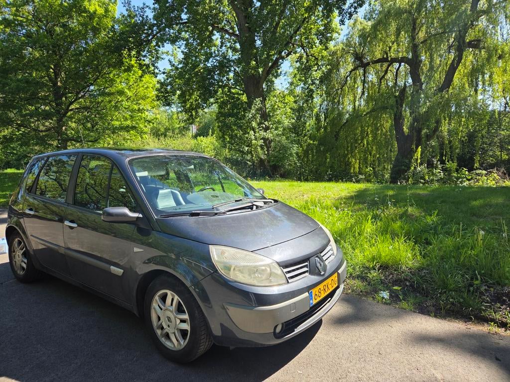 Renault Scénic 1.6 16V 83KW Autbas Euro3 2005 Grijs, Voorwielaandrijving, 1295 kg, 4 cilinders, Leder en Stof