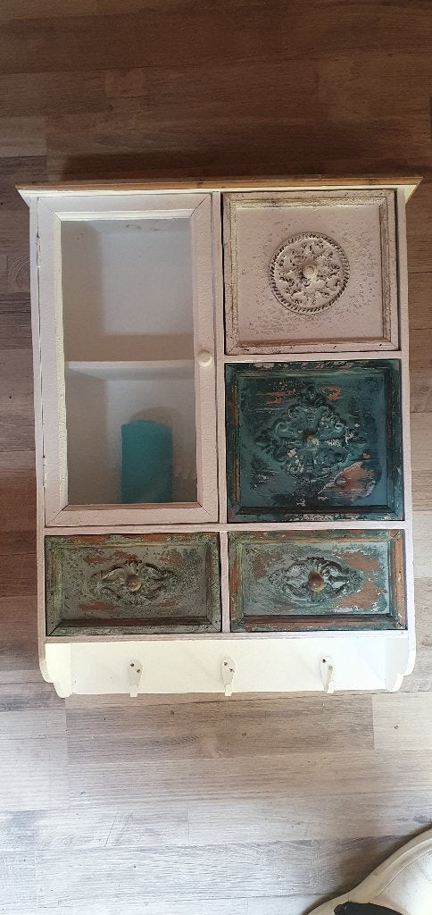Wandkastje retro, Ophalen, Zo goed als nieuw, Minder dan 150 cm, Minder dan 100 cm