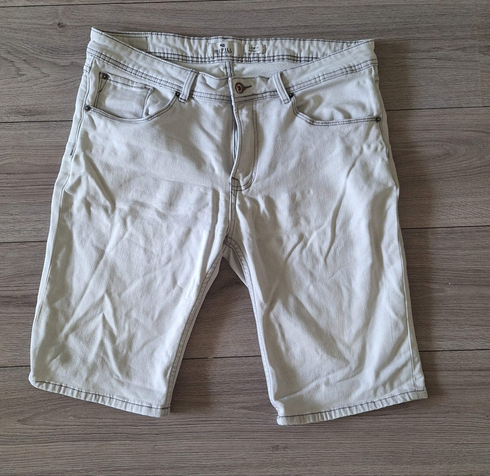 Refill by Lewis heren short lichtgrijs XL, W36 - W38 (confectie 52/54), Refill, Ophalen of Verzenden, Zo goed als nieuw