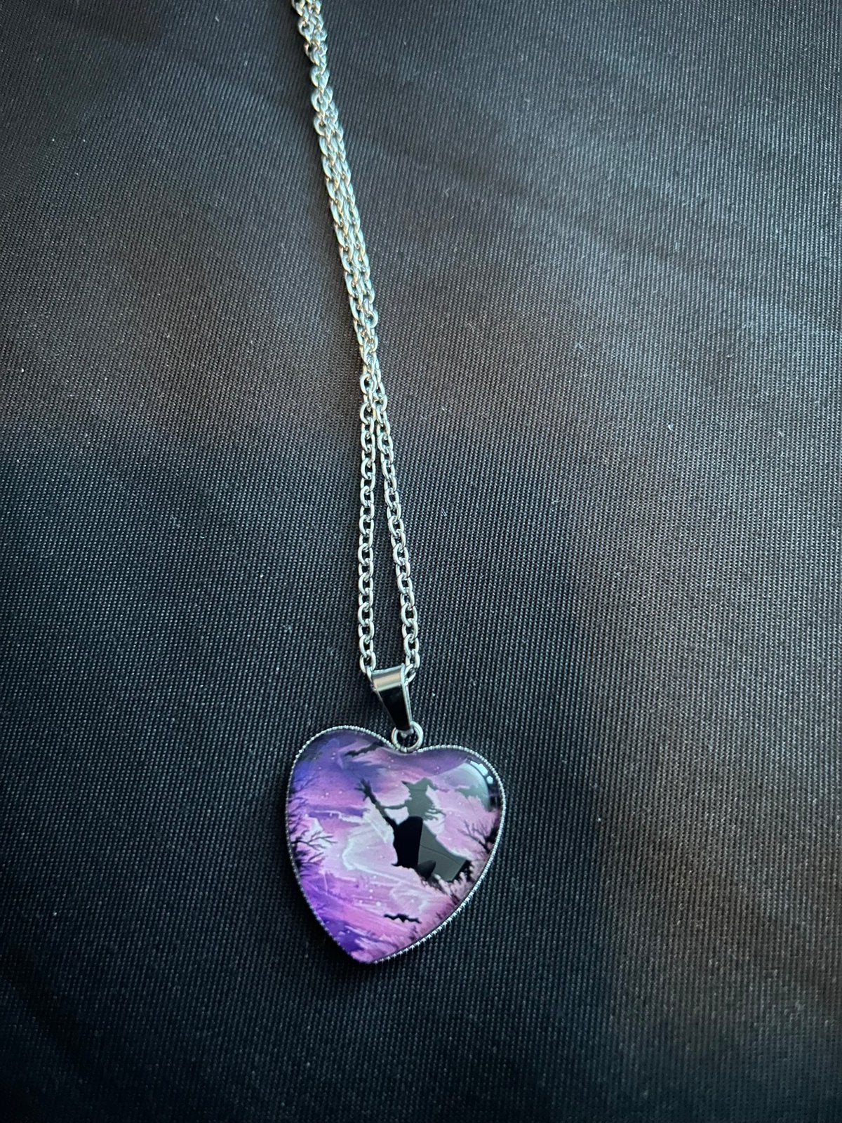 Witchy ketting. Halloween. Gothic, Ophalen of Verzenden, Nieuw, Zilver, Overige materialen