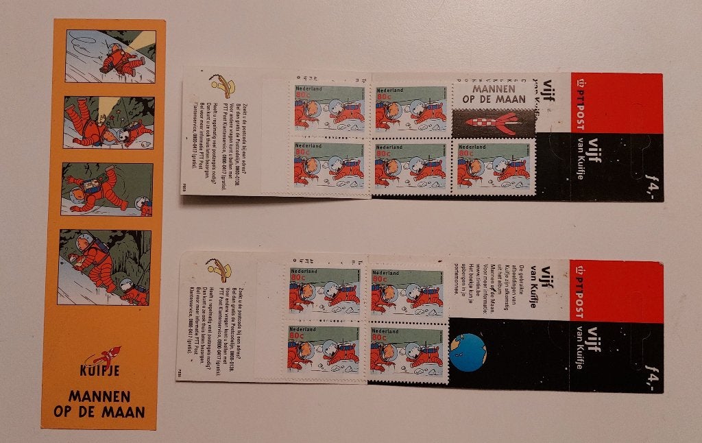 Postzegels van Kuifje - Mannen op de maan, Postzegels en Munten, Ophalen of Verzenden, Na 1940, Postfris