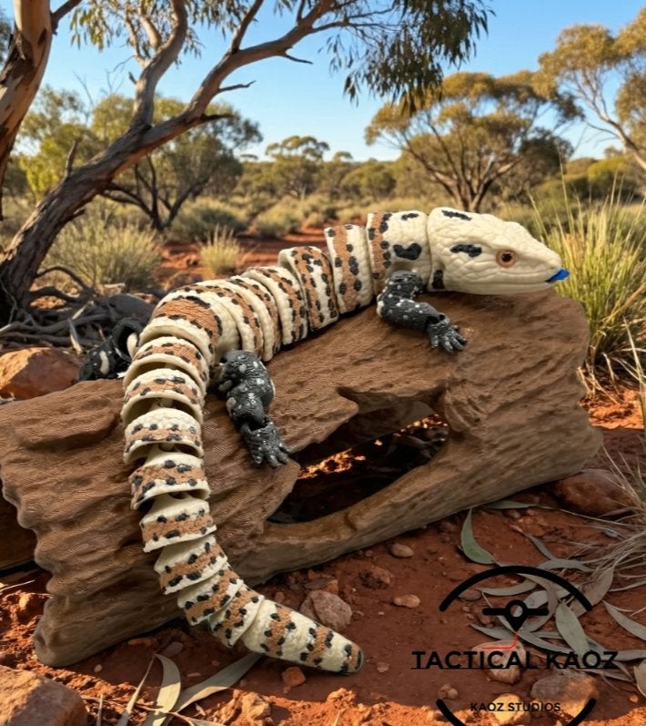 3D geprinte Flexibele Blauwtong Skink, Ophalen of Verzenden, Nieuw