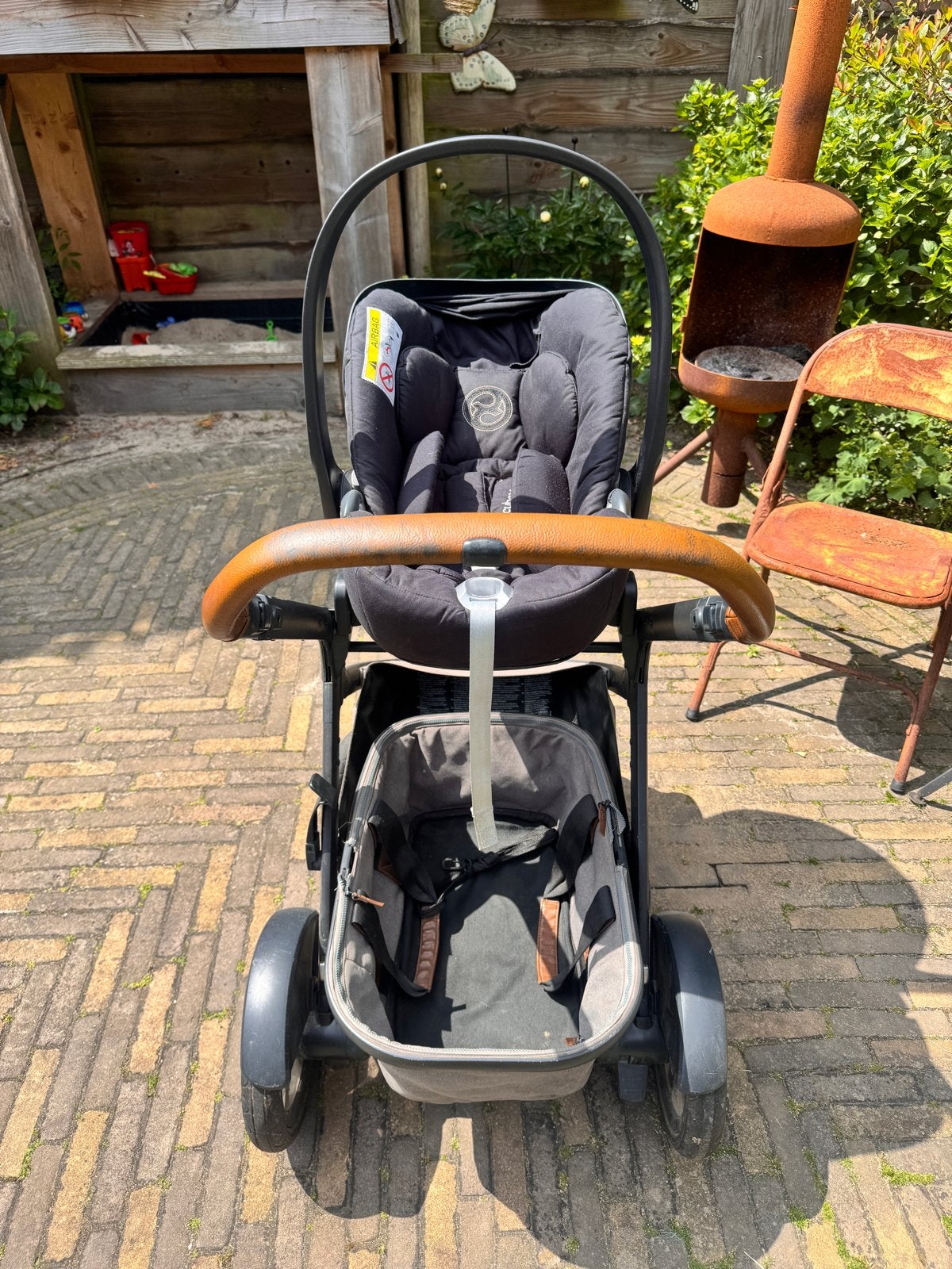Nuna Mixx Next kinderwagen met Cybex autostoel en reiswieg, Gebruikt, Combiwagen, Met autostoeltje, Ophalen