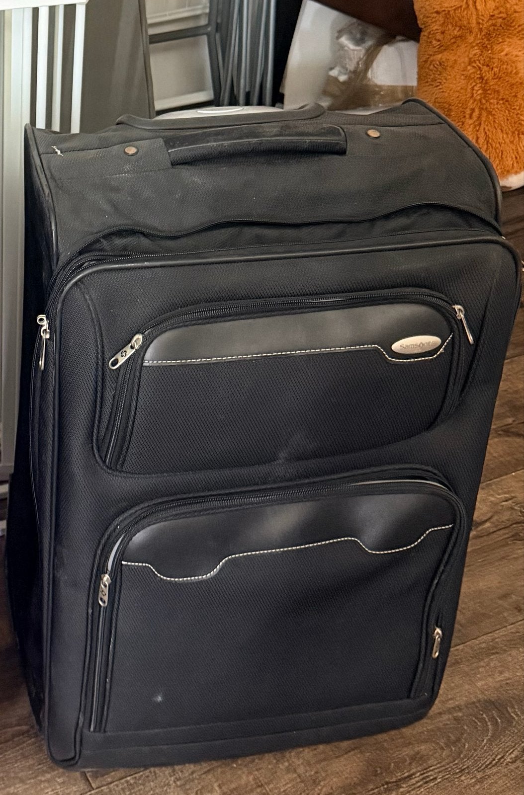 Samsonite reiskoffer met 2 wieltjes - Zwart, Sieraden, Tassen en Uiterlijk, Overige materialen, Gebruikt, 45 tot 55 cm, Uitschuifbare handgreep
