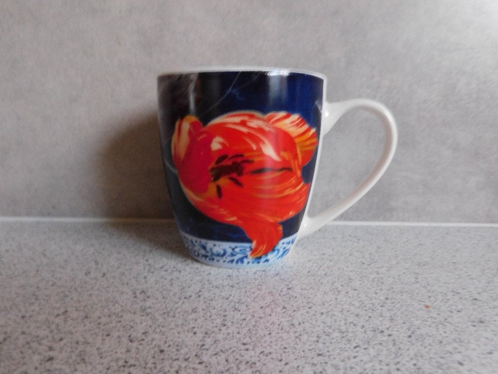 Mok 8,5x8 cm. Tulp Heijnen Delft Blauw, Overige merken, Zo goed als nieuw, Overige stijlen, Porselein
