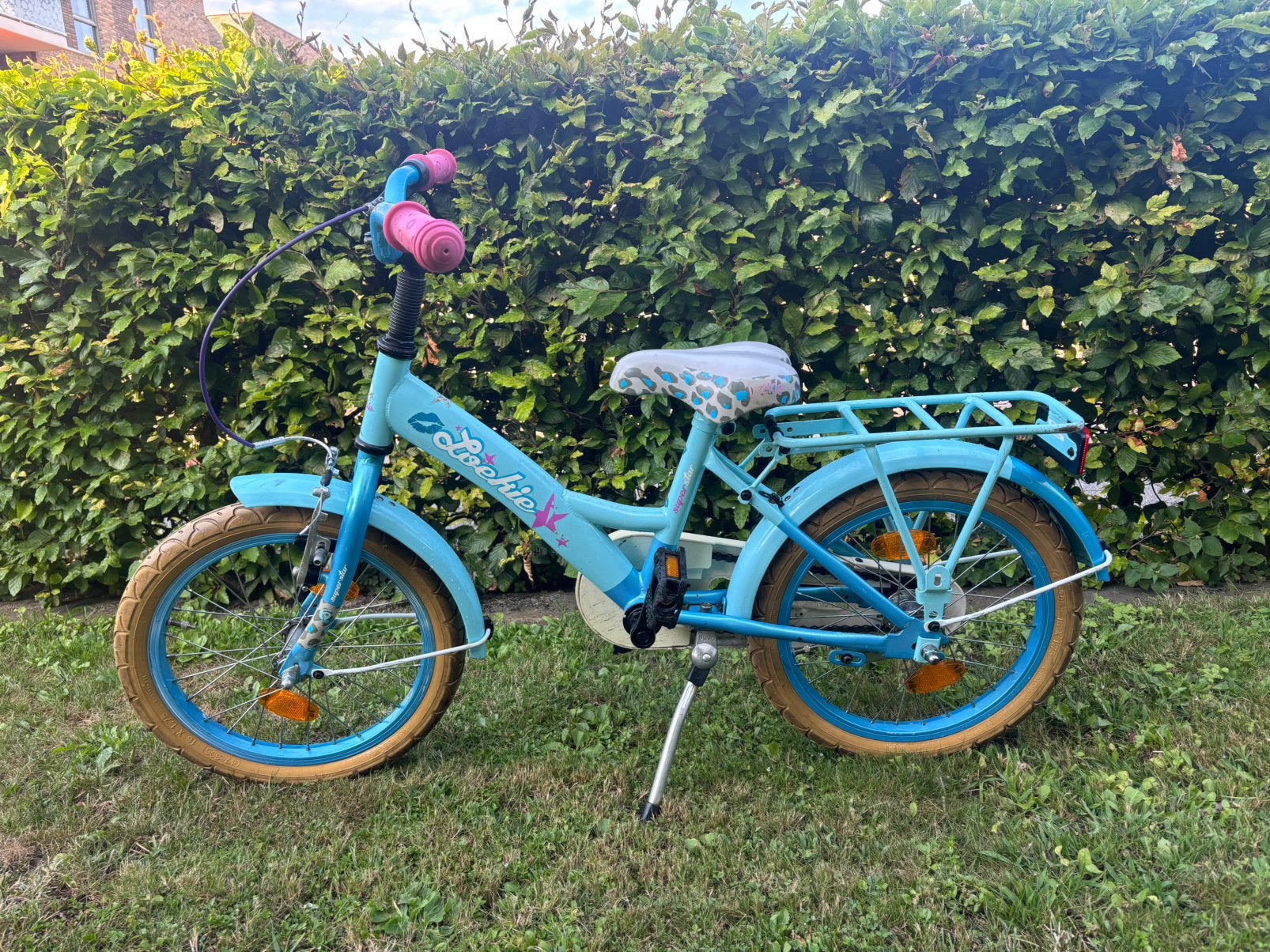 Loekie superstar kinderfiets 16 inch, Ophalen, Gebruikt, 16 tot 20 inch, Zijwieltjes