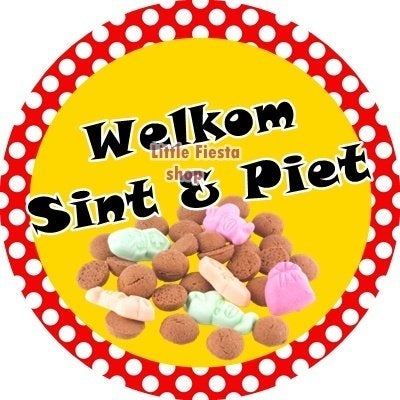 lf1255 luxe icing welkom sint & piet eetbare taart print, Ophalen of Verzenden, Nieuw, Taarten of Cupcakes, Versiering