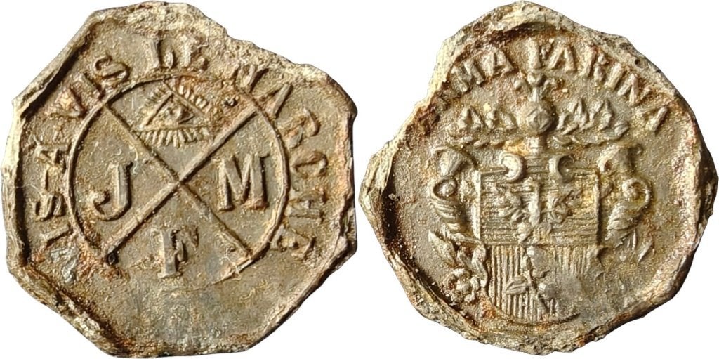 Meelloodje 18e-19e eeuw, Frankrijk, meelkeuring, Verzenden, Frankrijk, Losse munt