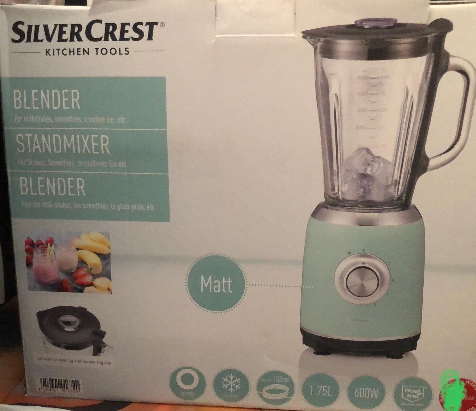 SilverCrest Blender 600W 1.75L - Nieuw in doos, Ophalen, Nieuw, Blender