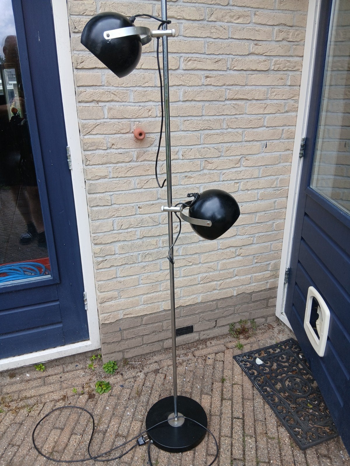 Retro staande lamp, bollamp, Ophalen of Verzenden, Huis en Inrichting