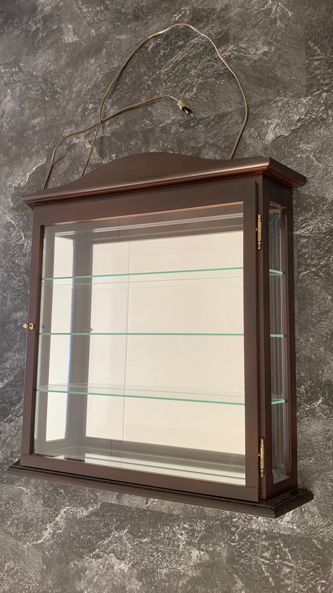 Mooie vitrine glas en spiegel, Ophalen, 50 tot 100 cm, Minder dan 25 cm, Minder dan 100 cm