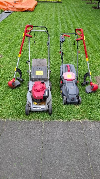 Grasmaaier en grastrimmer, Ophalen, Gebruikt