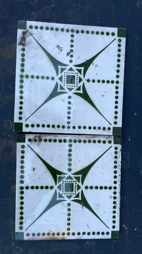 Vintage oude wandtegels, Doe-het-zelf en Verbouw, Tegels, Gebruikt, Minder dan 5 m², Wandtegels, Keramiek