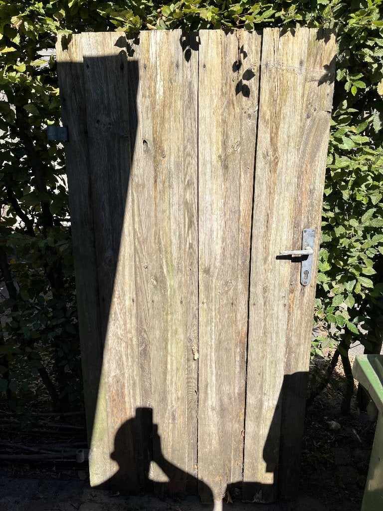 Houten tuinpoort, Tuin en Terras, Ophalen, Gebruikt, Minder dan 100 cm, Draaipoort