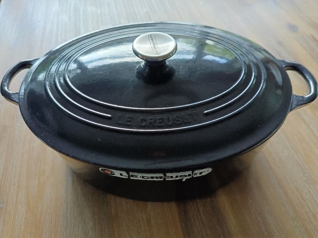 Le Creuset braadslee 31 cm, Huis en Inrichting, Keuken | Potten en Pannen, Ophalen of Verzenden, Zo goed als nieuw, Gietijzer