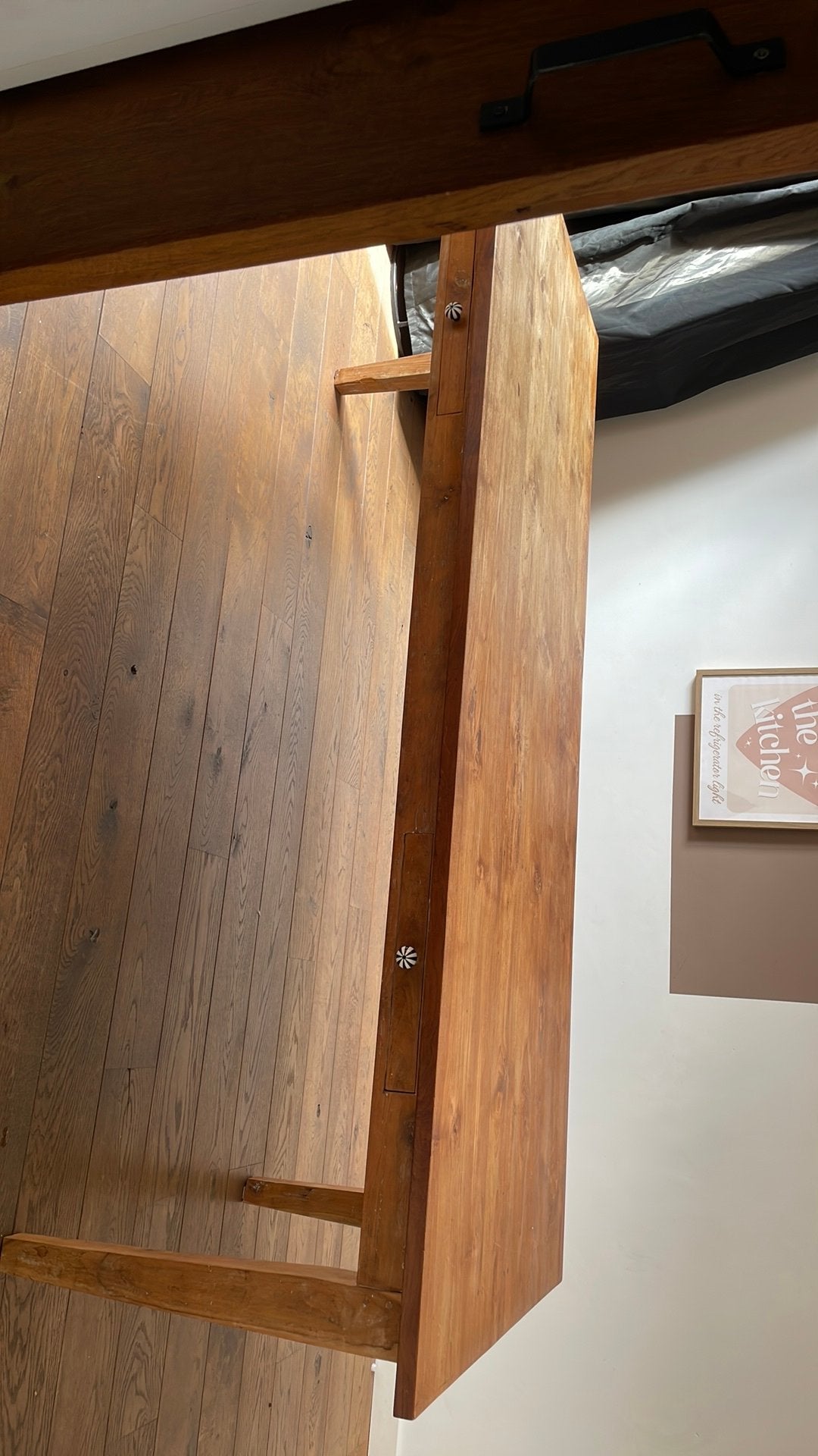 Eetkamertafel, Ophalen, Gebruikt, Teakhout, 200 cm of meer